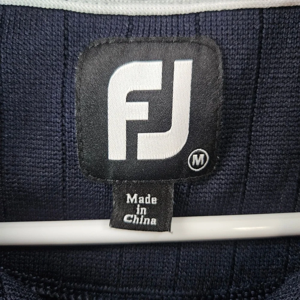 FootJoy Mens Navy Ribbed 1/4 Zip Pullover CBIGG Championship Series 2019 Medium